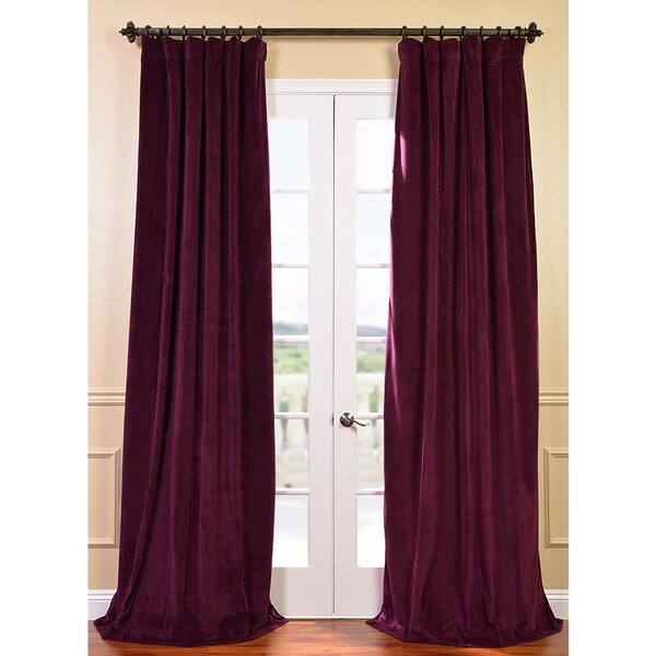 Shop Exclusive Fabrics Signature Eggplant Velvet Blackout Curtain