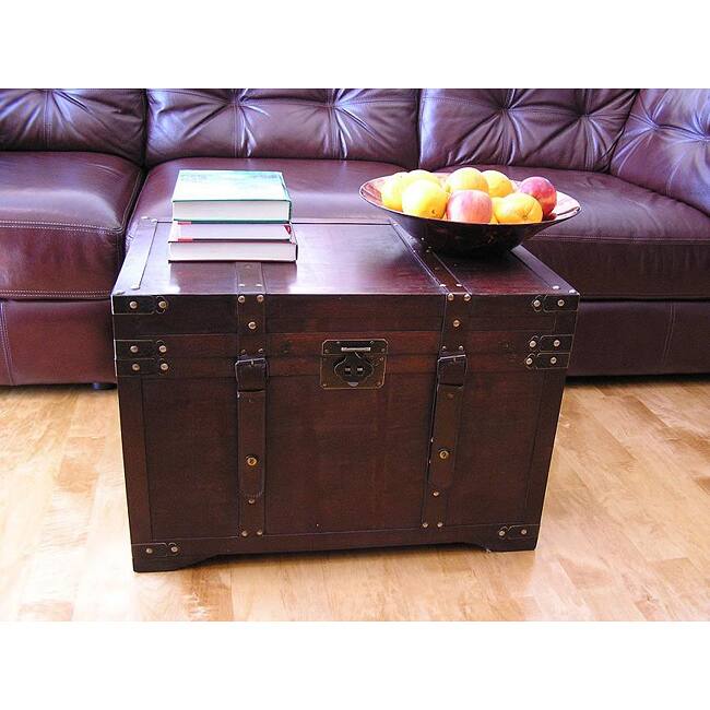 Gold Rush Large Wooden Steamer Treasure Trunk
