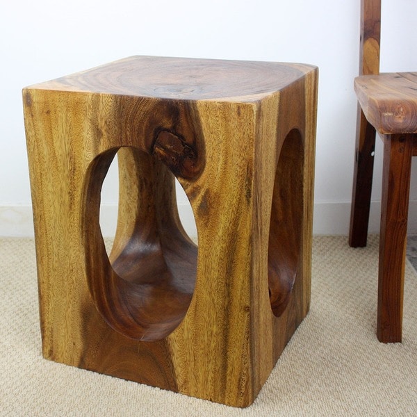 Handmade Monkey Pod Wood 20-inch Window End Table (Thailand) - Free Shipping Today - Overstock ...