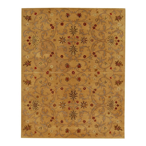 Hand tufted Jarrah Gold Wool Rug (2 x 3)