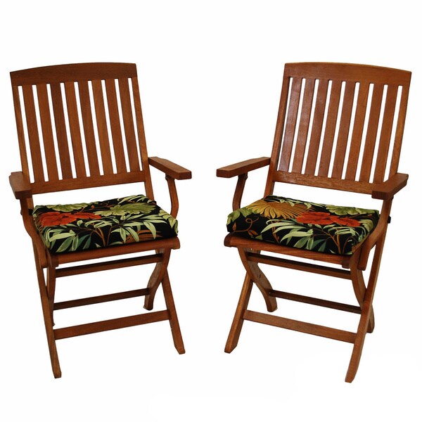 Shop All-Weather Outdoor Folding Polyester Chair Pads (Pack of Two
