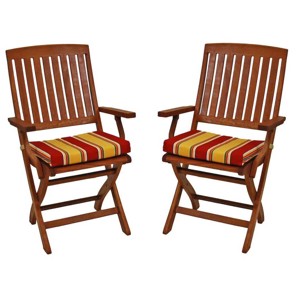 Blazing Needles All-Weather Indoor/Outdoor Chair Pad (Pack of 2)