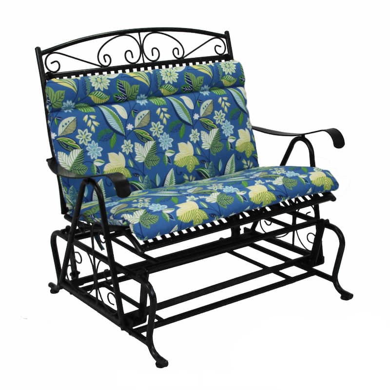 Blazing Needles All-Weather Indoor/Outdoor Double Chair Cushion