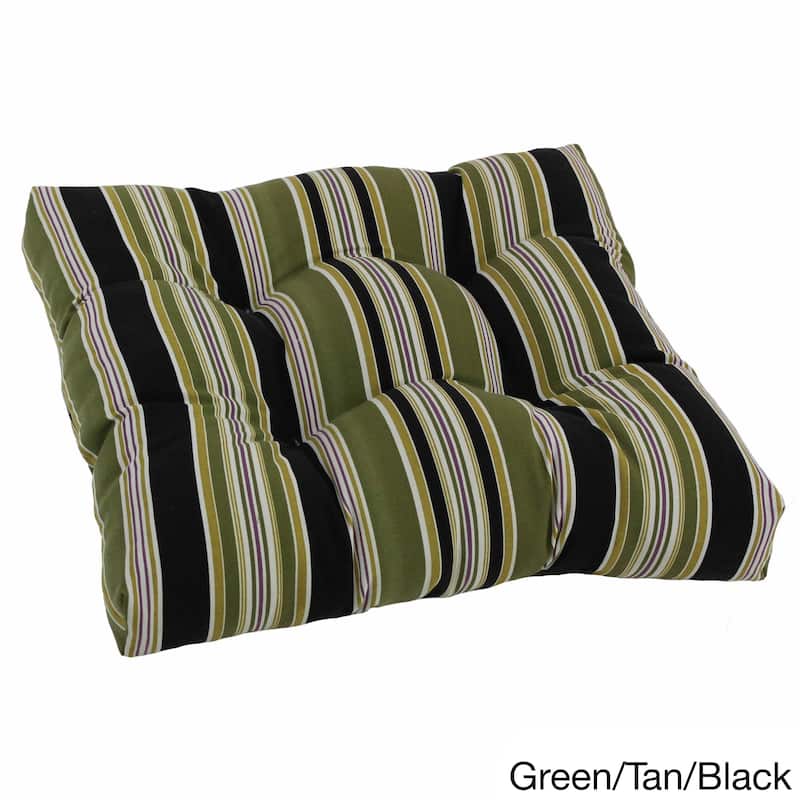 Blazing Needles 20-inch All-Weather Indoor/Outdoor Chair Cushion - Freeport Stripe