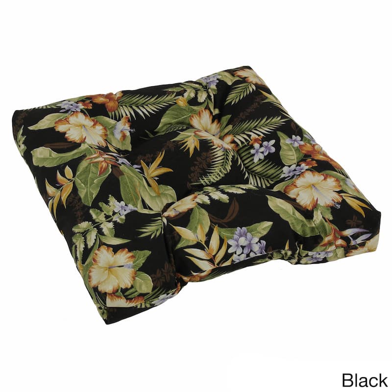Blazing Needles 20-inch All-Weather Indoor/Outdoor Chair Cushion - Freeport Ebony
