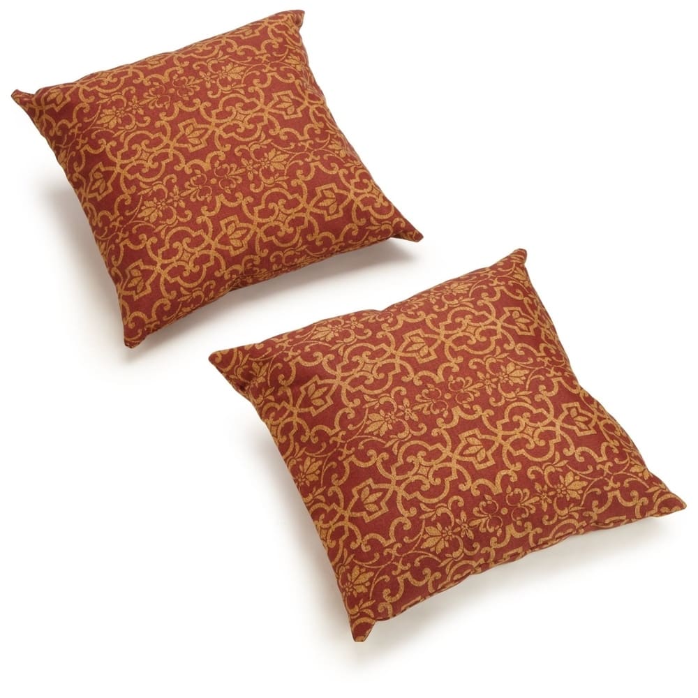 Blazing Needles 18-inch All-Weather Throw Pillow (Set of 2)