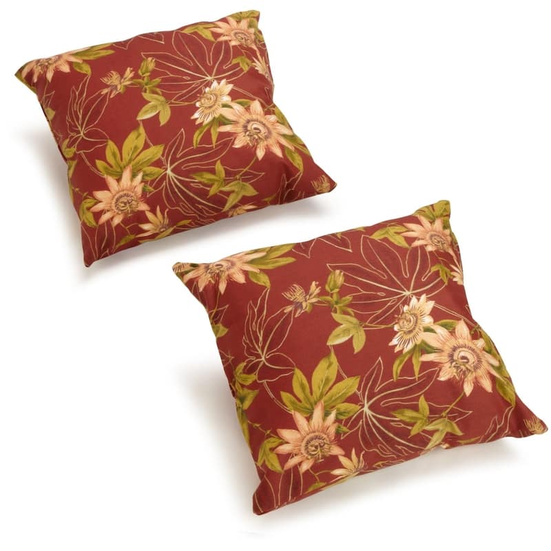 Blazing Needles 18-inch All-Weather Throw Pillow (Set of 2)