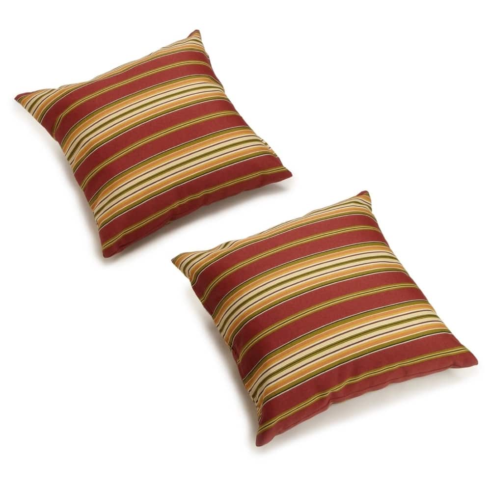 Blazing Needles 18-inch All-Weather Throw Pillow (Set of 2)