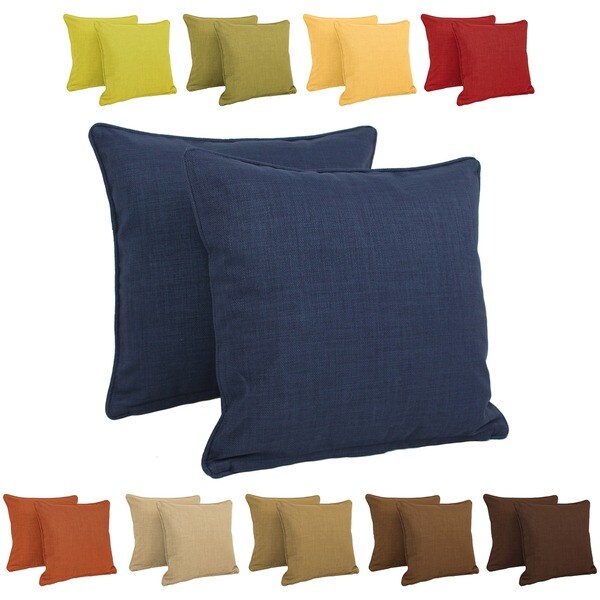 Blazing Needles 17-inch Indoor/Outdoor Throw Pillow (Set of 2) - 20" x 20"