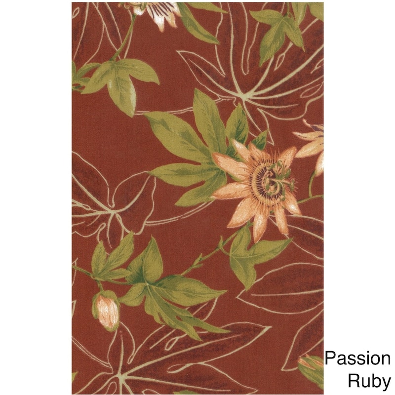 Blazing Needles Patterned All-weather Outdoor Single Glider Chair Cushion - Passion Ruby