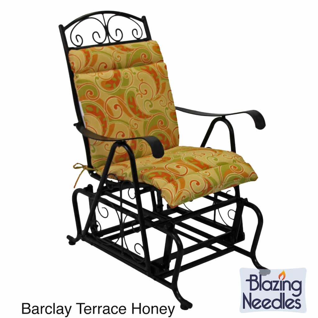 Blazing Needles All-weather UV-resistant Outdoor Glider Chair Cushion Only - 43 x 20