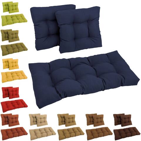 Bench Outdoor Cushions Pillows Online At Our Best Blazing Needles All Weather 3 Piece Indoor Outdoor Bench Cushion Set