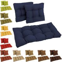 Blazing Needles All-Weather 3-Piece Indoor/Outdoor Bench Cushion Set