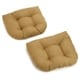 preview thumbnail 12 of 20, Blazing Needles 19-inch All-weather Patio Chair Cushions (Set of 2) Wheat