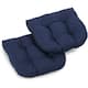 Blazing Needles 19-inch All-weather Patio Chair Cushions (Set of 2) - Azul