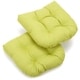 preview thumbnail 2 of 20, Blazing Needles 19-inch All-weather Patio Chair Cushions (Set of 2) Lime