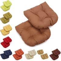 Blazing Needles 19-inch All-Weather U-shaped Chair Cushions (Set of 2)