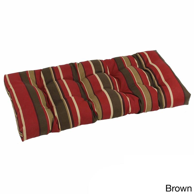 Blazing Needles 42-Inch All-Weather Bench Cushion - 42 x 19 - Monserrat Sangria