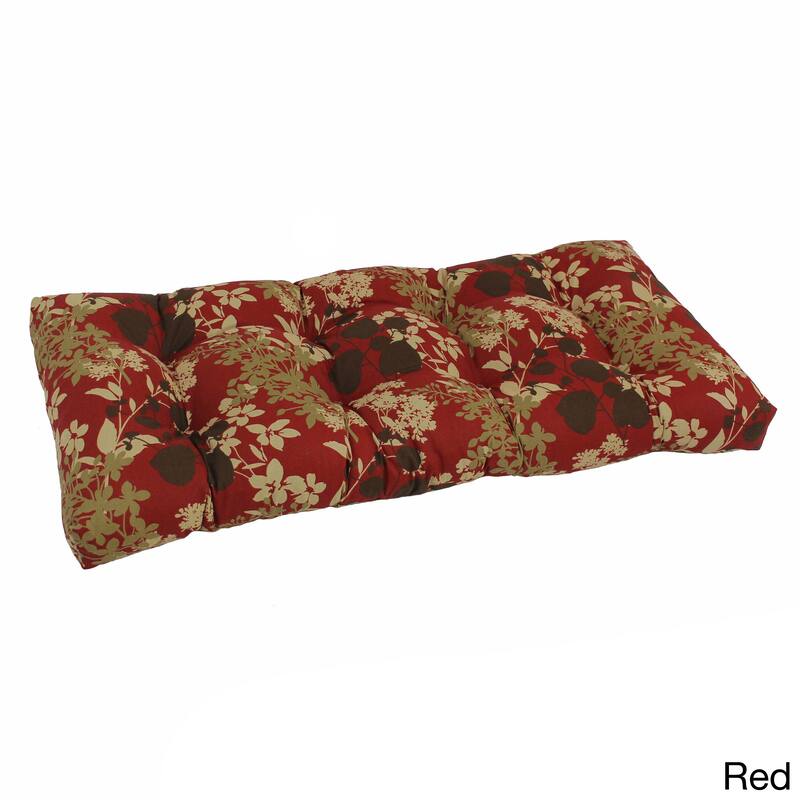 Blazing Needles 42-Inch All-Weather Bench Cushion - 42 x 19 - Montfleur Sangria