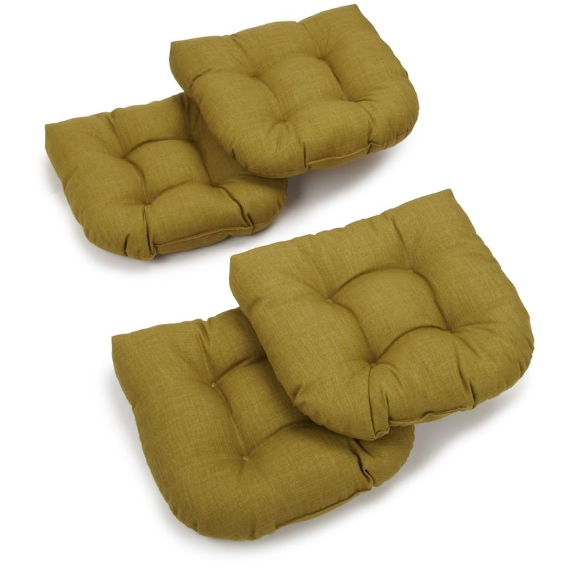 Blazing Needles Indoor/Outdoor Chair Cushions (Set of 4) - 19" x 19" - Avocado