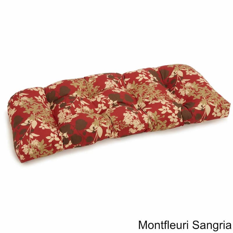 Blazing Needles All-Weather 42-inch U-Shape Bench Cushion - Montfleuri Sangria