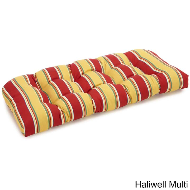 Blazing Needles 42-inch Indoor/Outdoor U-shape Bench Cushion - Haliwell Multi