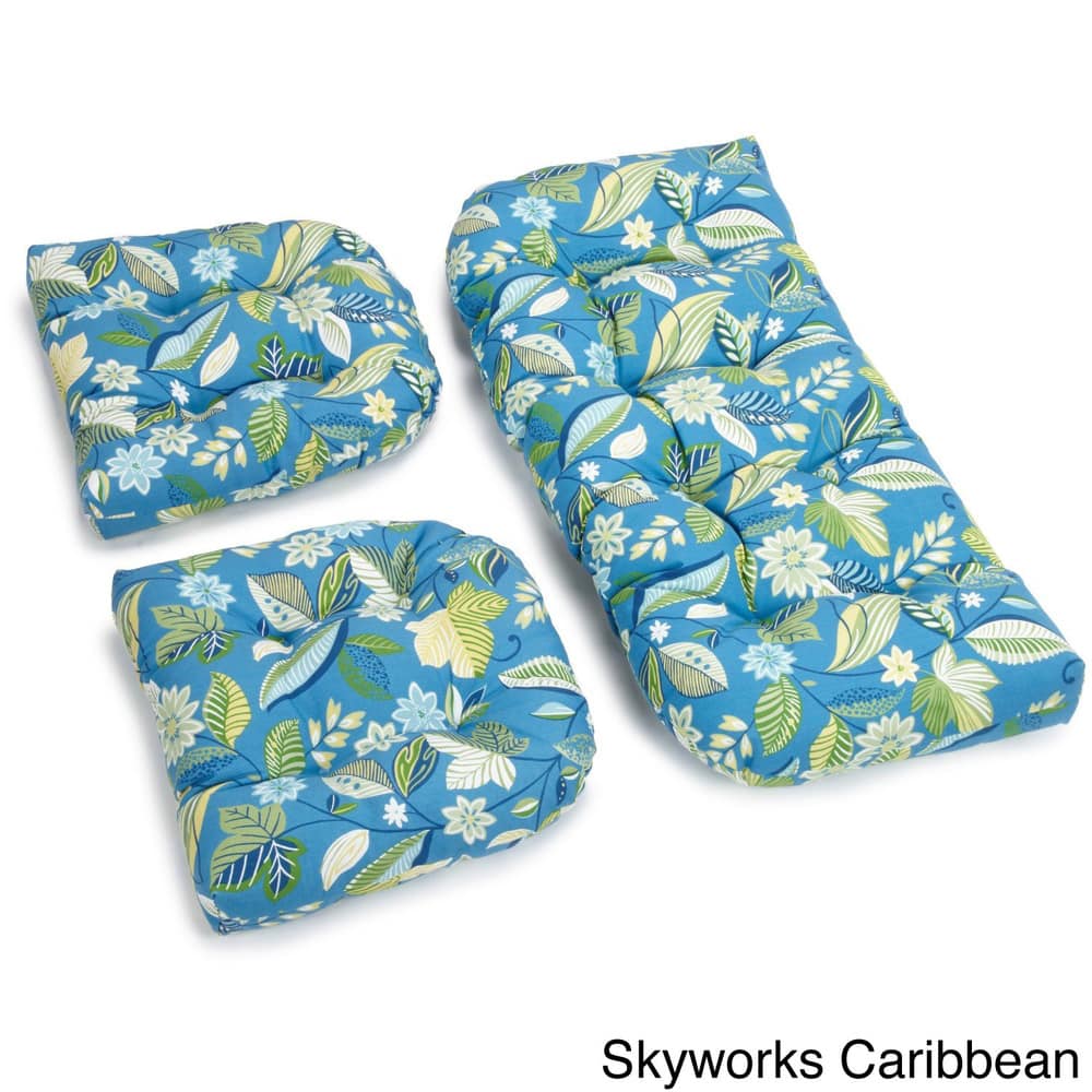 Blazing Needles 3-Piece Settee Cushion Set (Set of 3)