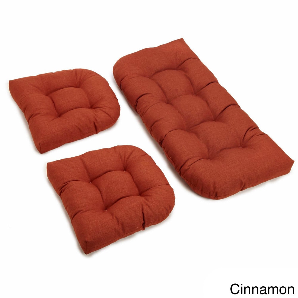 Tufted Outdoor Settee Cushion Set (Set of 3) - Picture 21 of 80