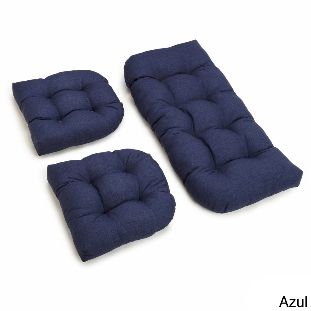 Tufted Outdoor Settee Cushion Set (Set of 3) - Picture 16 of 80