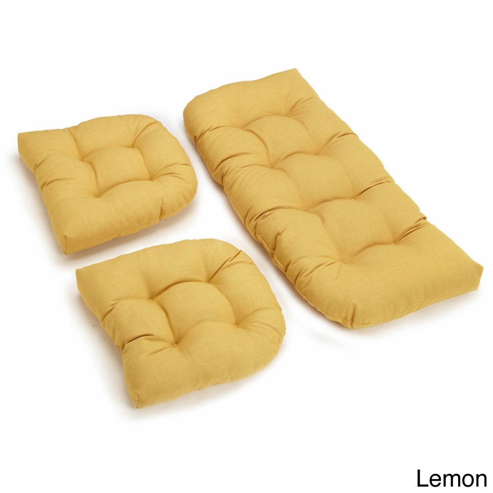 Tufted Outdoor Settee Cushion Set (Set of 3) - Picture 36 of 80