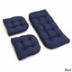 Blazing Needles All-Weather 3-Piece Bench Cushion Set - Thumbnail 1