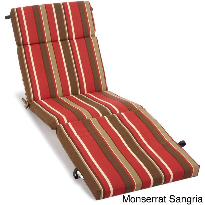 Blazing Needles All-Weather Outdoor Chaise Lounge Cushion - 20 x 20