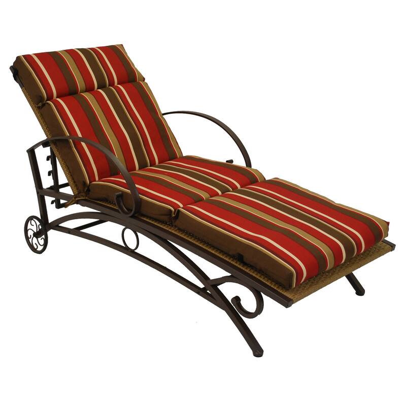 Blazing Needles All-Weather Outdoor Chaise Lounge Cushion - 20 x 20