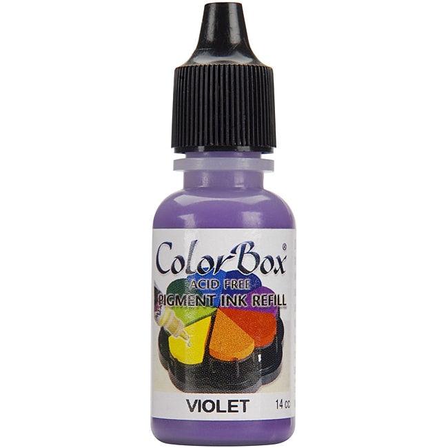 Colorbox Violet Ink Refill (VioletThis package contains one 0.47 ounce bottle of pigment inkAcid freeArchival qualityFade resistant Inkpad not includedConforms to ASTM D4236 )