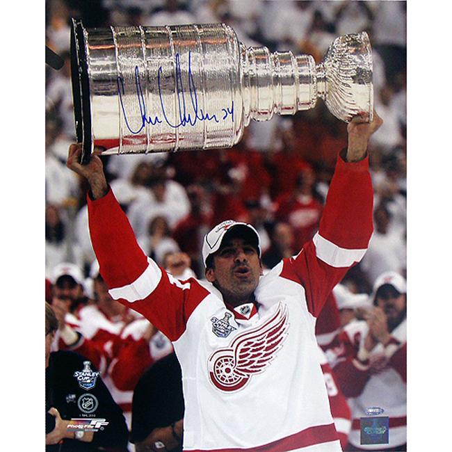Steiner Sports Chris Chelios Red Wings Stanley Cup Overhead Signed Photo