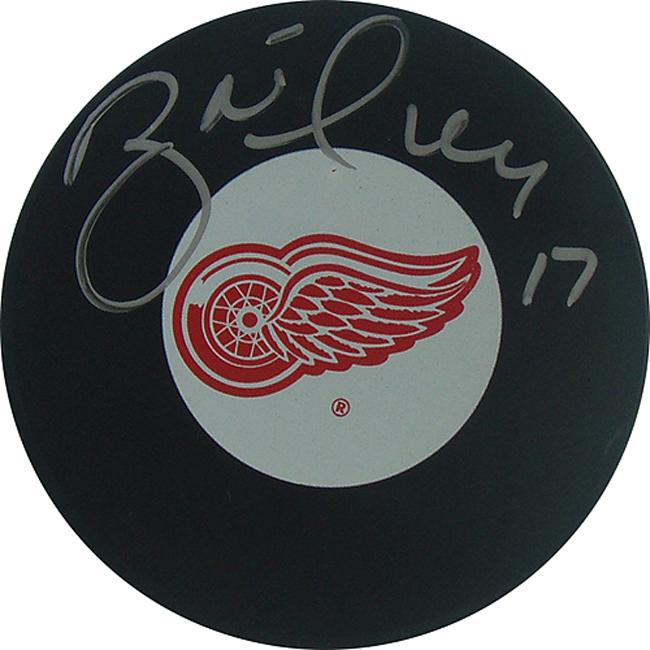 Steiner Sports Brett Hull Signed Red Wings Hockey Puck