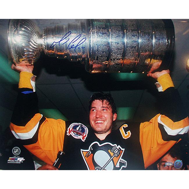 Steiner Sports Mario Lemieux Stanley Cup Overhead Autograph Photo