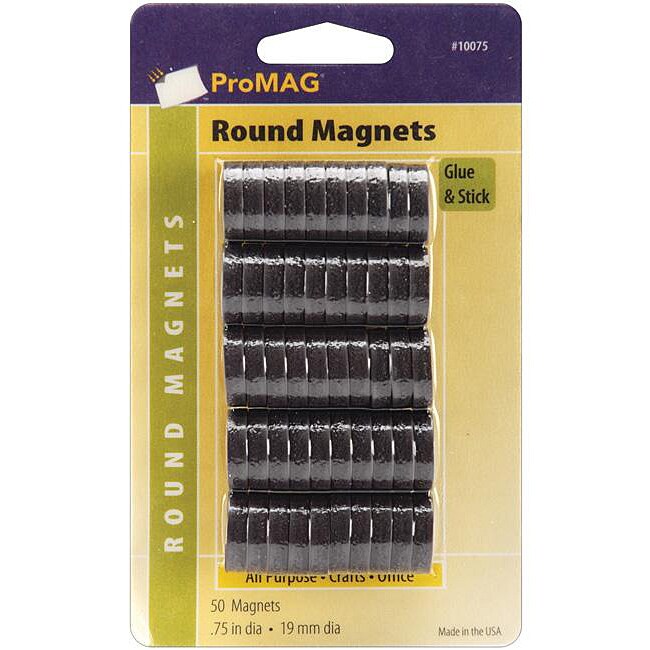 Pro Mag Round Small 0.75 inch Profile Magnets (set Of 50)