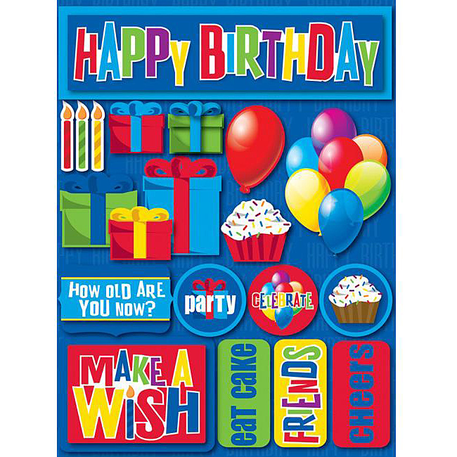 Signature Dimensional Birthday Stickers