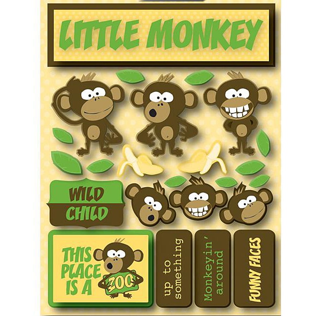 Signature Dimensional Monkey Stickers