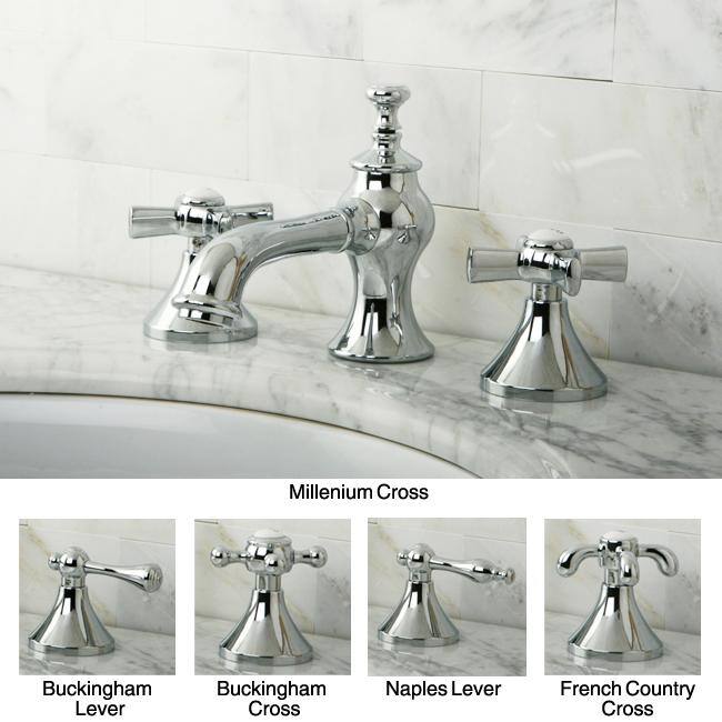 French Country Widespread Chrome Bathroom Faucet