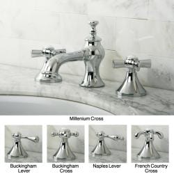 Shop French Country Widespread Chrome Bathroom Faucet Overstock