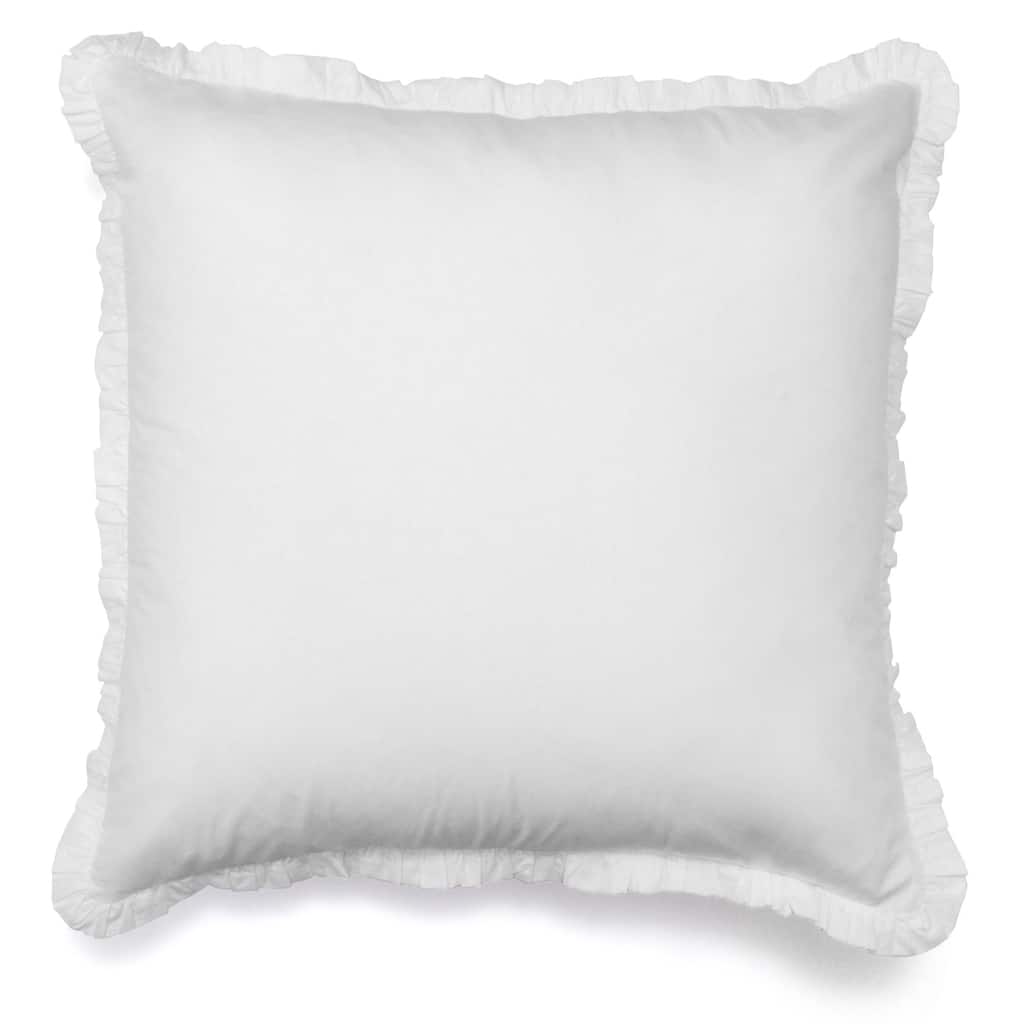 Ruffled White Euro Sham (Set of 2)