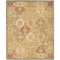 Safavieh Handmade Antiquities Bakhtieri Multi/ Beige Wool Rug - 7'6 x 9'6