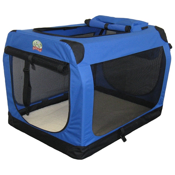 Shop Go Pet Club Blue 48-inch Soft Folding Dog Crate House - Free ...