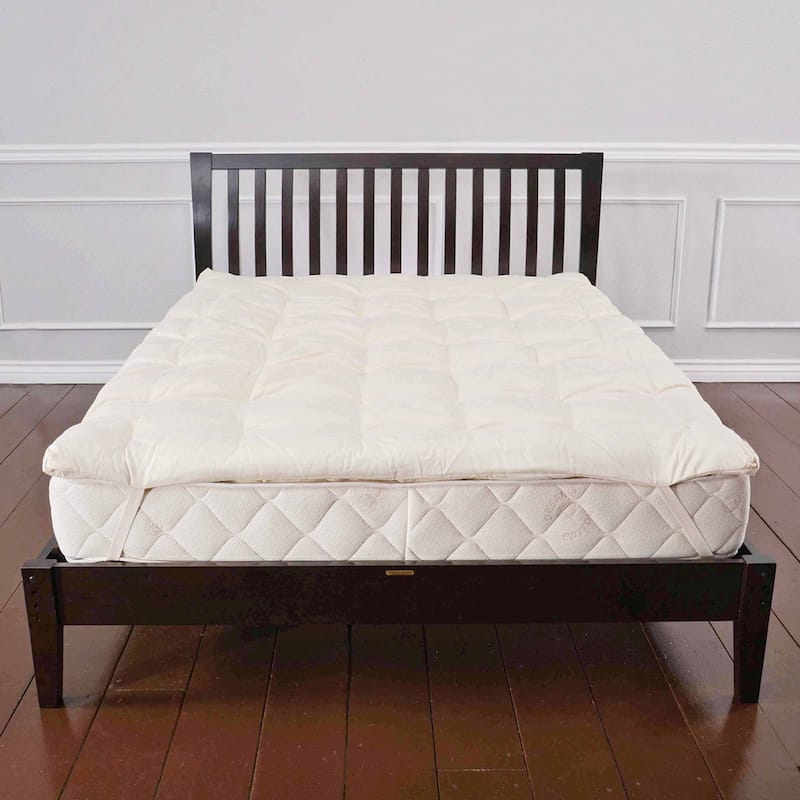 Eco-Valley Wool 1.5-inch Mattress Pad - White - California King