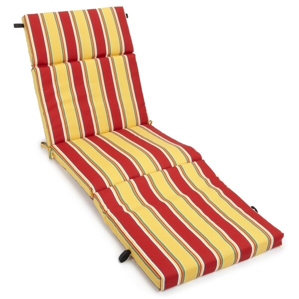 red and white striped chaise lounge cushions