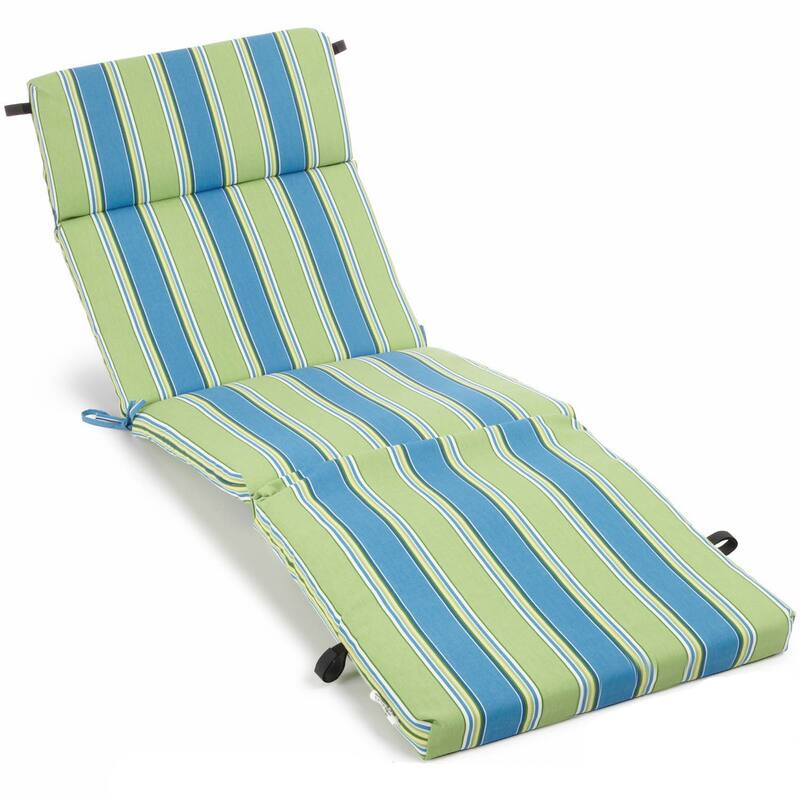 Blazing Needles All-Weather Outdoor Chaise Lounge Cushion - Haliwell Caribbean