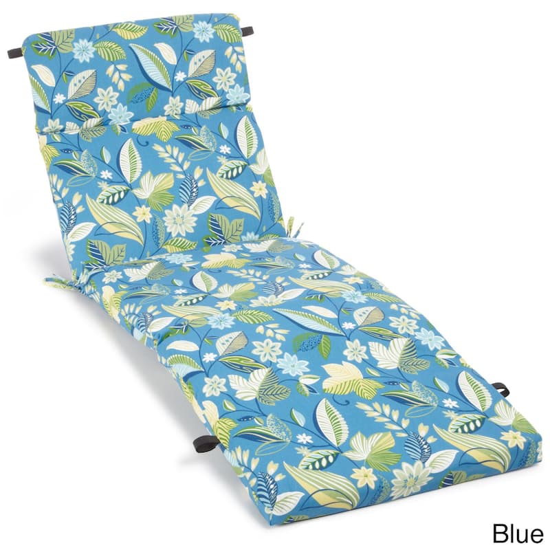 Blazing Needles All-Weather Outdoor Chaise Lounge Cushion - Skyworks Carribean