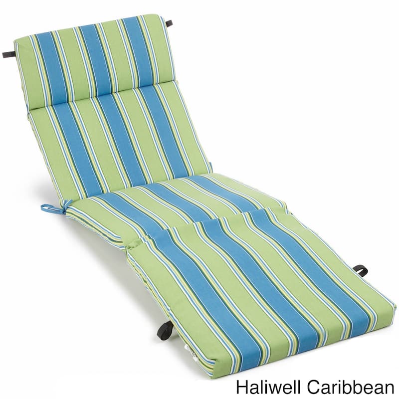 Blazing Needles All-Weather Outdoor Chaise Lounge Cushion
